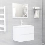 Ensemble de meubles de salle de bain blanc bois d'ingnierie vidaxl