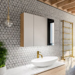 Foram - armoire pour de salle de bain avec miroir et clairage led 70x60 cm armoire de toilette  miroir ...