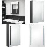 Vidaxl - armoire de salle de bain à miroir led gris 50x13x70 cm - armoire salle de bain - meuble salle ... Vidaxl - armoire de salle de bain à miroir led gris 50x13x70 cm - armoire salle de bain - meuble salle ...
