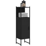 Vidaxl - armoire de salle de bain noir 33x33x120, 5 cm bois d'ingnierie
