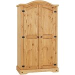 Armoire salsa avec 2 portes style mexicain, en pin massif finition teint�e / cir�e