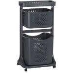 Kipit - tagère en plastique pour dressing avec 2 paniers comfy places, 44 x 33 x 81 cm Kipit - tagère en plastique pour dressing avec 2 paniers comfy places, 44 x 33 x 81 cm