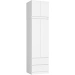 Akord - armoire avec surmeuble s60 blanche 60 cm 2 portes 2 tiroirs façade blanche 3 étagères 60x51x234 ... Akord - armoire avec surmeuble s60 blanche 60 cm 2 portes 2 tiroirs façade blanche 3 étagères 60x51x234 ...