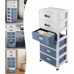 Armoire à tiroirs en plastique, tour de rangement avec 6 tiroirs, conteneur à roulettes pour chambre ... Armoire à tiroirs en plastique, tour de rangement avec 6 tiroirs, conteneur à roulettes pour chambre ...