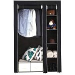 Armoire en tissu non - tiss�, vestiaire, pour chambre, dressing, couloir, noir