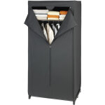 Armoire en tissu air wenko penderie stable en tissu avec �tag�re et tringle, structure m�tallique robuste, ...