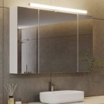 Msmask - armoire de toilette avec clairage led et prise, miroir mural salle de bain, blanc, 90x60x16cm ...