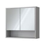 Vicco - armoire de toilette eliza, gris, 70 x 65 cm avec 2 portes