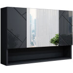 Vicco - armoire de toilette irma, anthracite haute brillance, 80. 1 x 55 cm