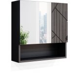 Vicco - armoire de toilette irma, anthracite haute brillance, 54 x 55 cm