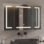 Adorneve - armoire toilette miroir avec clairage led et prise, mtal armoire de toilette avec miroir, ...