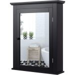 Costway - armoire de toilettes mural salle de bains avec portes et miroirs ajustable en 5 positions 56 ...