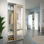 Dmora - armoire tulipano, armoire avec 2 portes coulissantes et miroir, armoire avec tringle à vêtements ... Dmora - armoire tulipano, armoire avec 2 portes coulissantes et miroir, armoire avec tringle à vêtements ...