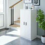 Armoire � usages multiples corona, armoire auxiliaire � 2 portes, meuble � chaussures bas avec 6 �tag�res, ...