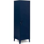 Armoire vestiaire ester porte m�tal bleu fonc� design industriel