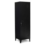 Idmarket - armoire vestiaire ester porte mtal noir design industriel