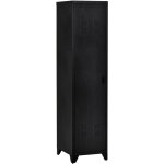 Homcom - armoire vestiaire mtal design industriel - barre penderie, 3 tagres - dim. 43l x 50l x 180h ...