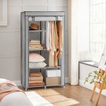 Armoire  vtements, penderie, 1 tringle  vtements, 6 niveaux, tissu non - tiss, cadre mtallique, ...