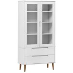 Vidaxl - armoire à vitrine molde blanc 90x35x175 cm bois de pin massif Vidaxl - armoire à vitrine molde blanc 90x35x175 cm bois de pin massif