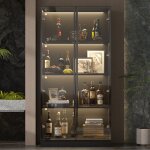 Armoire vitrine avec clairage led et portes en verre, vitrines pop - up design, vitrine en verre avec ...
