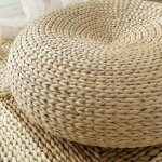 Arnault - pouf rond en paille tatami coussin coussins de sol naturels mditation yoga tapis rond coussin ...