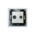 Prise tv - fm blanche sans plaque espace evolution arnould