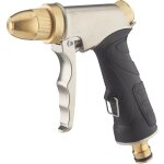 Aroz - pistolet d'arrosage m�tal + poign�e caoutchouc anti glisse jet r�glable