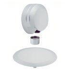 Commande arrive d'eau et capot de bonde geberit pour vidage baignoire, chrom brillant