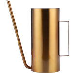 Arrosoir long bec en acier inoxydable 1. 5l dor� pour jardin plantes