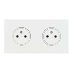 Art d'arnould univers epure double prise de courant 2p + t 16a 250v blanc satin (67932) Art d'arnould univers epure double prise de courant 2p + t 16a 250v blanc satin (67932)