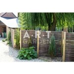 Art - garden - cl�ture bois en noisetier tress� - 100% naturel - poteaux non inclus - hauteur 120 x largeur ...
