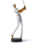 Art golfeur figurine statue d�cor golf sculpture r�sine arts cadeau blanc 24cm - ahlsen