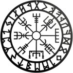 Art mural de boussole viking, sculptures boussole nordique noir creux en fer mural suspendu en m�tal ...