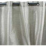 Thedecofactory - art silk - rideau effet soie � ?illets �cru 140x250 - beige