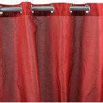 Art silk - rideau effet soie � ?illets rouge 140x250