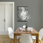 Art for the home - kakemono affiche jungle 60 x 80cm noir, blanc