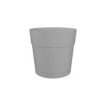Pot a fleurs et plantes rond capri large - plastique - rservoir d'eau - diametre 40 cm - gris clair ...