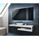 Artforma - miroir led lumineux 120x70 cm de salle de bain mural avec �clairage blanc froid 7000k t100 ...