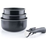 Arthur martin - am120b set de 3 casseroles 16 - 18 - 20 cm + 1 manche - tous feux dont induction