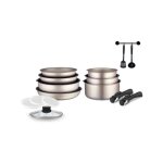 Arthur martin - batterie de cuisine am133ch 15 pieces - aluminium - poigne amovible - tous feux dont ...
