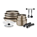 Arthur martin - batterie de cuisine am133ch 15 pieces - aluminium - poign�e amovible - tous feux dont ...