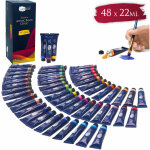 Artina - lot de 48 peintures acryliques crylic premium ? 48 tubes de 22 ml, 48 couleurs
