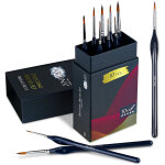 Artina bilbao pinceaux peinture set de 10 pinceaux avec poigne ergonomique en bois, pinceau de precision ...