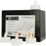 Arum lighting - lot de 24 bougies à led type chauffe plat blanc chaud effet flamme Arum lighting - lot de 24 bougies à led type chauffe plat blanc chaud effet flamme