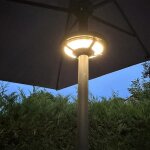 Clairage parasol umbrelight � pile - lampe led