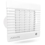 Airope - as - 100 mm ventilateur, extracteur d'air, volet automatique, vmc, pour salle de bain, cuisine, ...