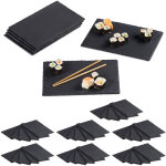 Assiettes en ardoise lot de 48 planches en ardoise 30x20 cm plateau de fromage ardoise