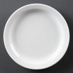 Assiettes  bord troit blanches 230()mm lot de 12 olympia