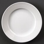 Assiettes � bord large linear 150(�)mm lot de 12 olympia