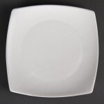 Assiettes carrées bords arrondis blanches 240(l)mm lot de 12 olympia Assiettes carrées bords arrondis blanches 240(l)mm lot de 12 olympia